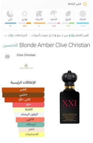 عطر شرقي للجنسين. blonde amber